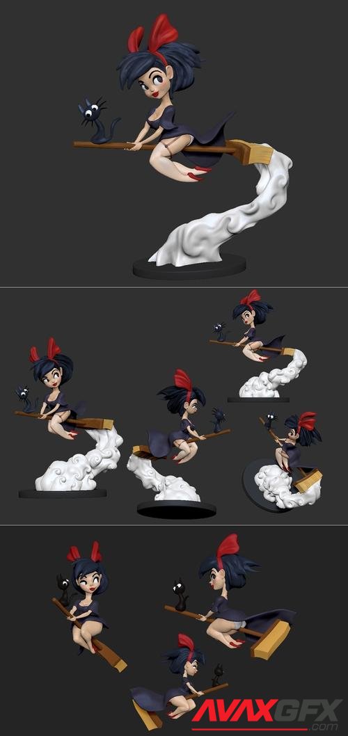 Little Witch Pinup – 3D Print