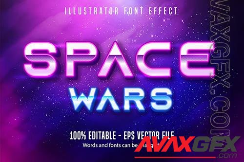 Space Wars - Editable Text Effect, Font Style