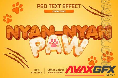 Game Text Effect Cat Paw Strike