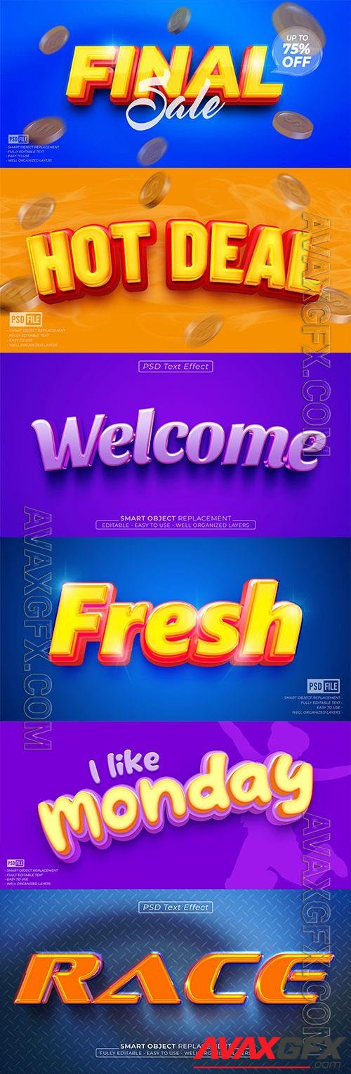 Psd style text effect editable set vol 81