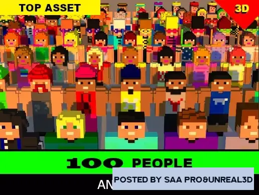 Unity 3D-Models 100 People - Animated Characters Pack v1.1