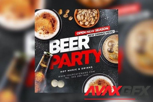 Beer Party Flyer XAVVJ2B