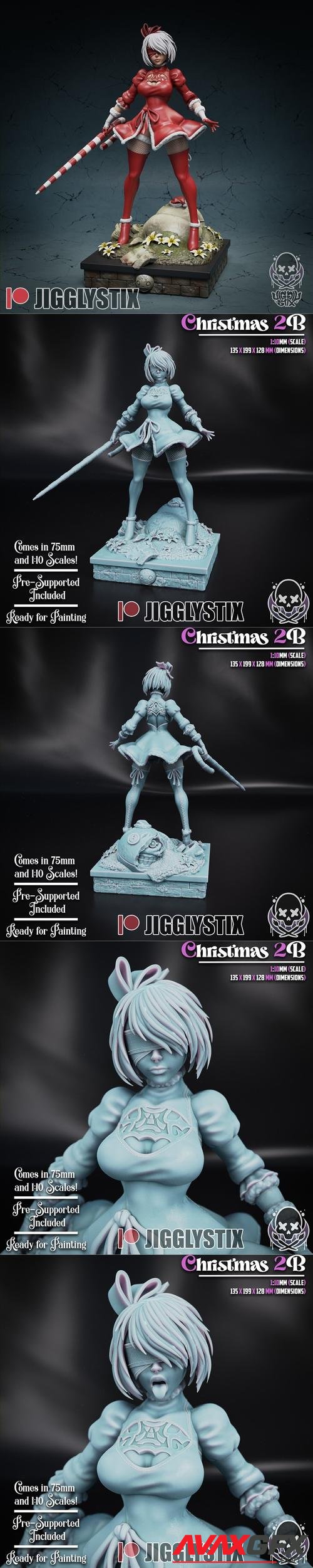 Nier Automata 2B - Christmas Edition – 3D Print