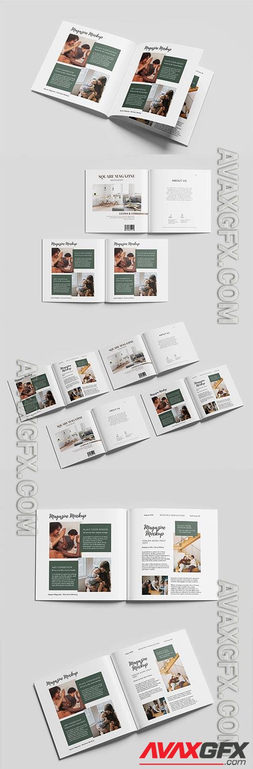 PSD square brochure catalog mockup