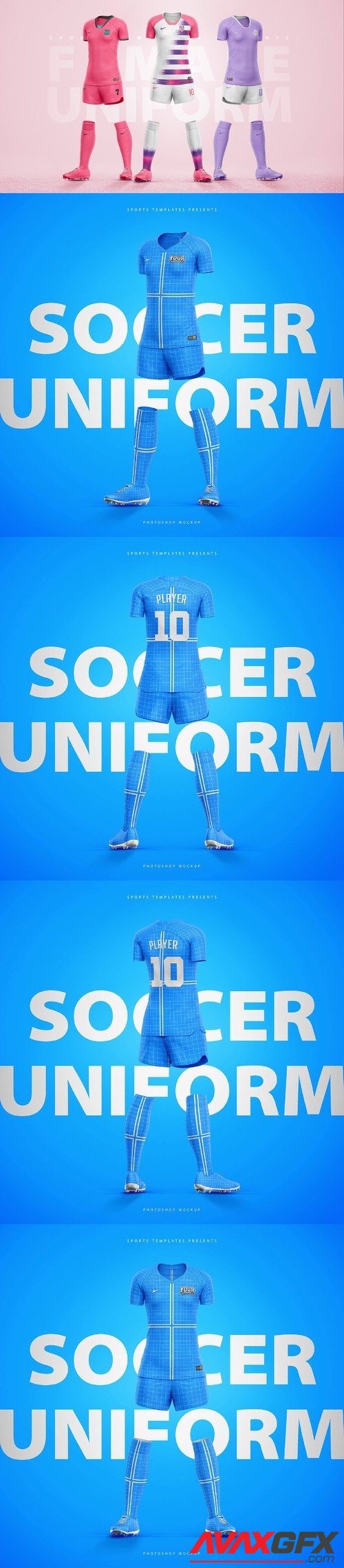 Female Soccer Uniform Template