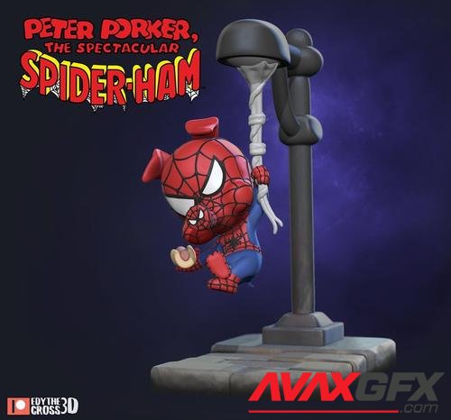 SpiderHam Chibi from Spiderman – 3D Print