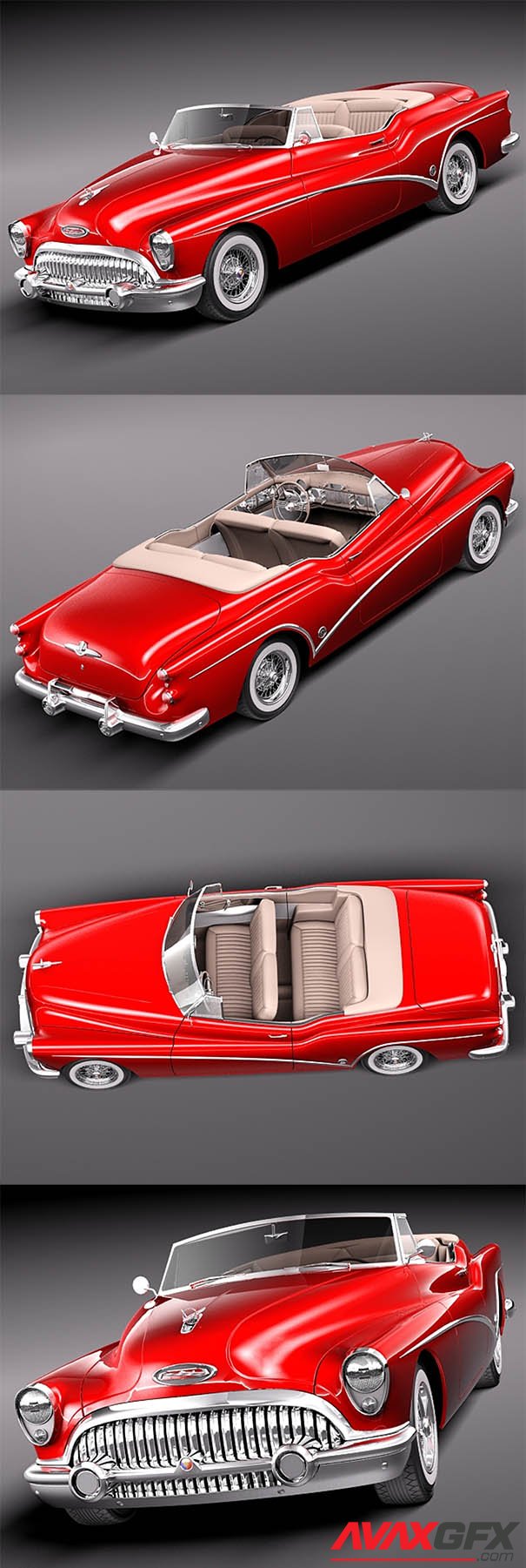 Buick Skylark Convertible 1953 3D Model
