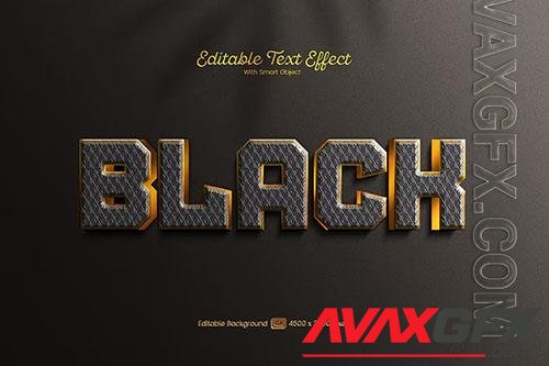 3D PSD text effect - black iron with texture