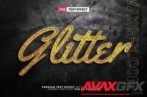 Luxury golden glitter text effect