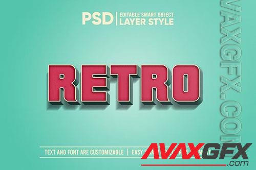 Retro text effect in psd