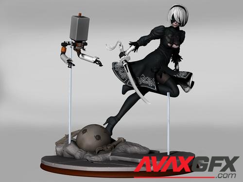 Yorha 2b Nier Automata – 3D Print