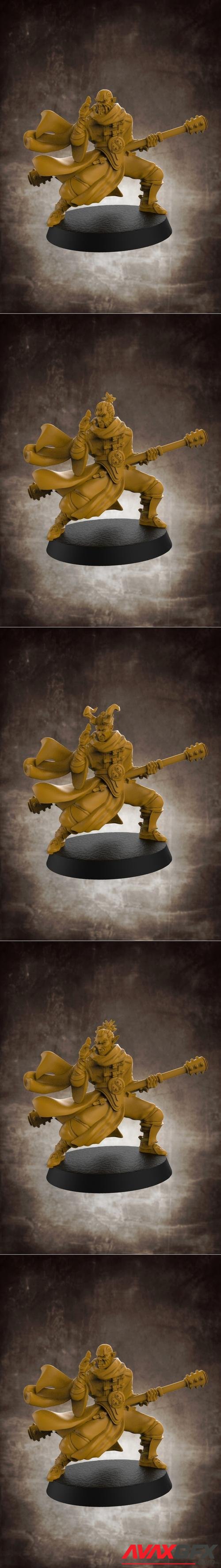 Male RPG Monk - Human, Elf, Half Orc, Tiefling – 3D Print