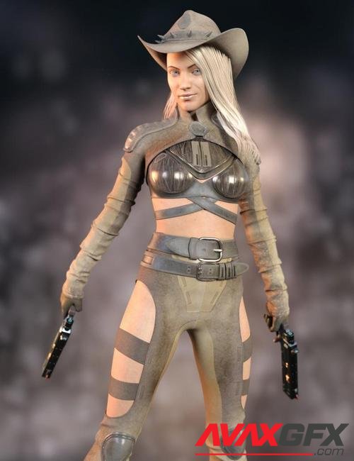 West Sci-Fi Outfit for Genesis 8.1 Females