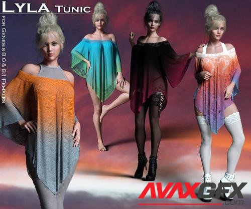 Lyla Tunic for Genesis 8.0 and 8.1 Females