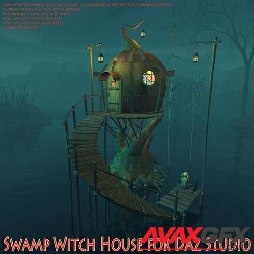 Swamp Witch House for Daz Studio