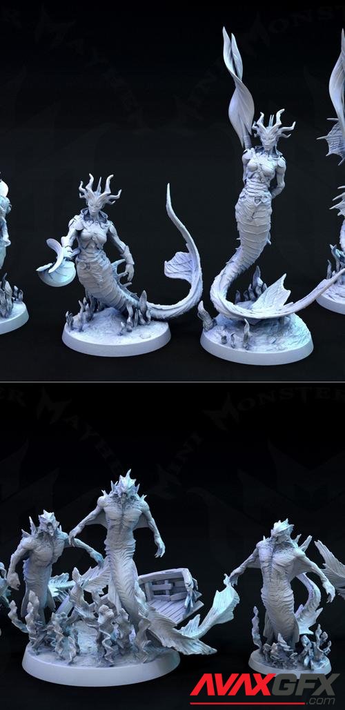 Mini Monster Mayhem - Abyssal Serpent 1-2 – 3D Print