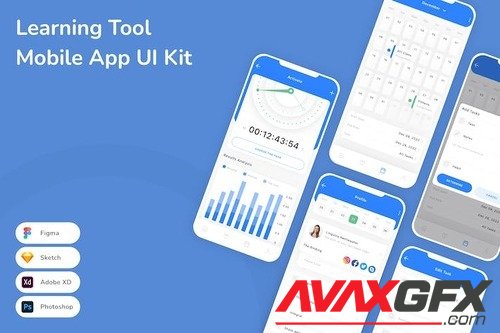 Learning Tool Mobile App UI Kit 5XJR6C7
