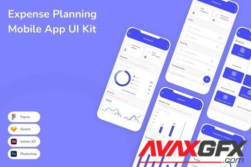 Expense Planning Mobile App UI Kit Z8E5WHW