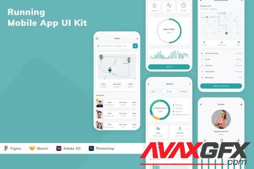 Running Mobile App UI Kit 32W5KKM