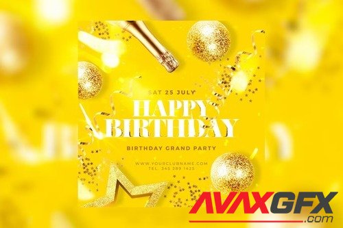 Birthday Party Flyer NNSGPXA