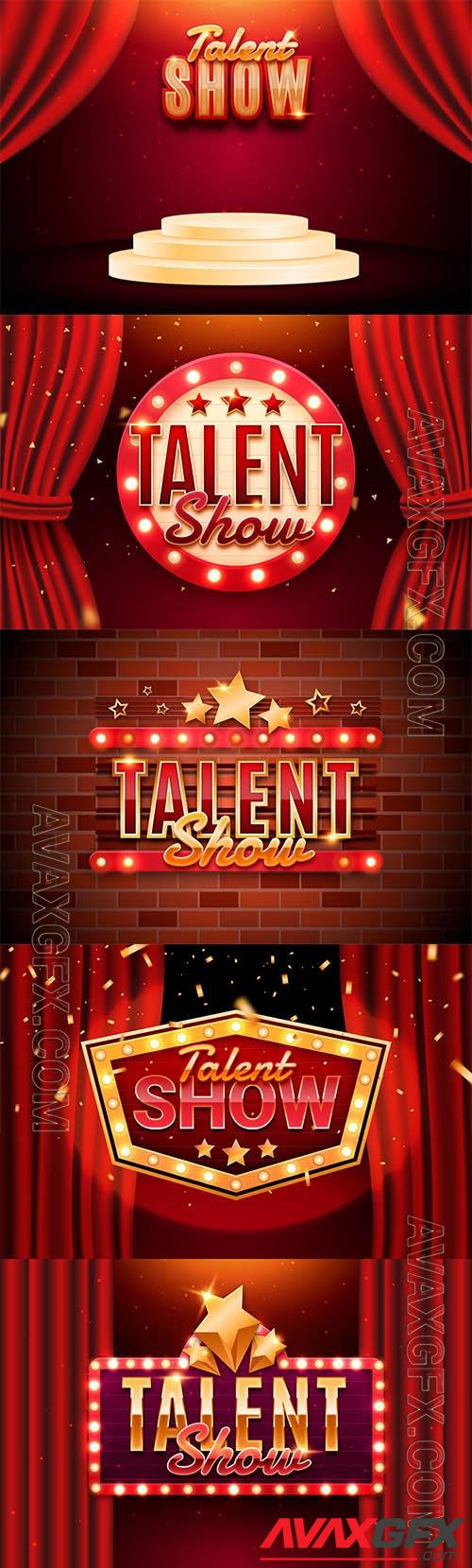 Vector realistic talent show background