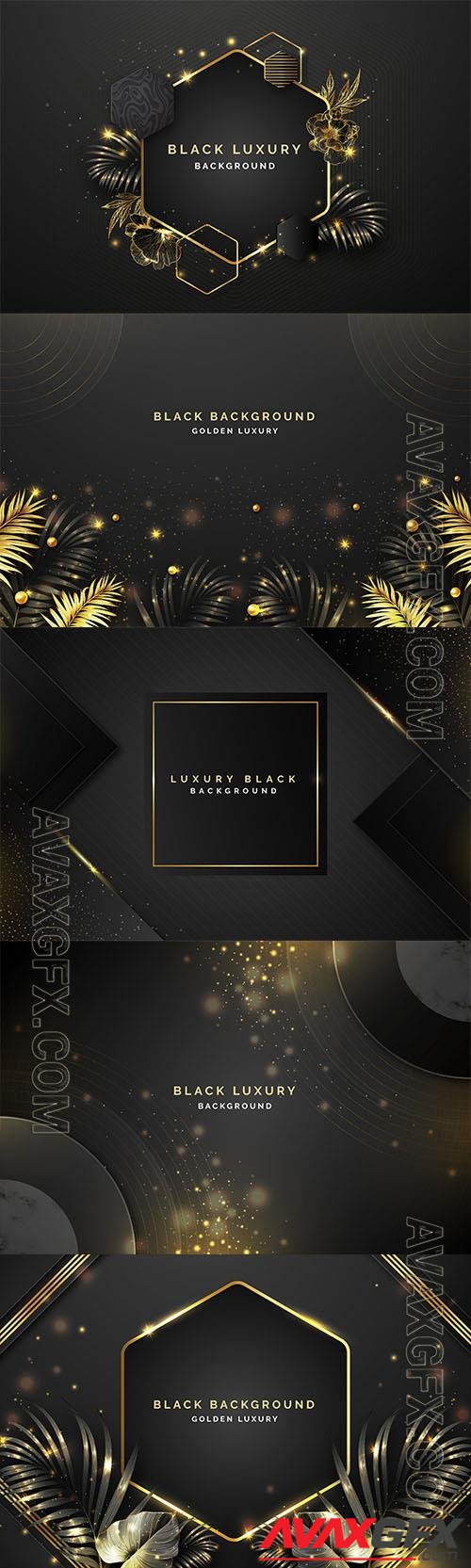 Golden vector black shimmer background