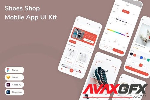 Shoes Shop Mobile App UI Kit GZBMTJU