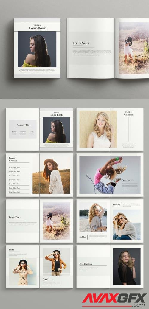 Adobestock - Fashion Lookbook Layout 532852436