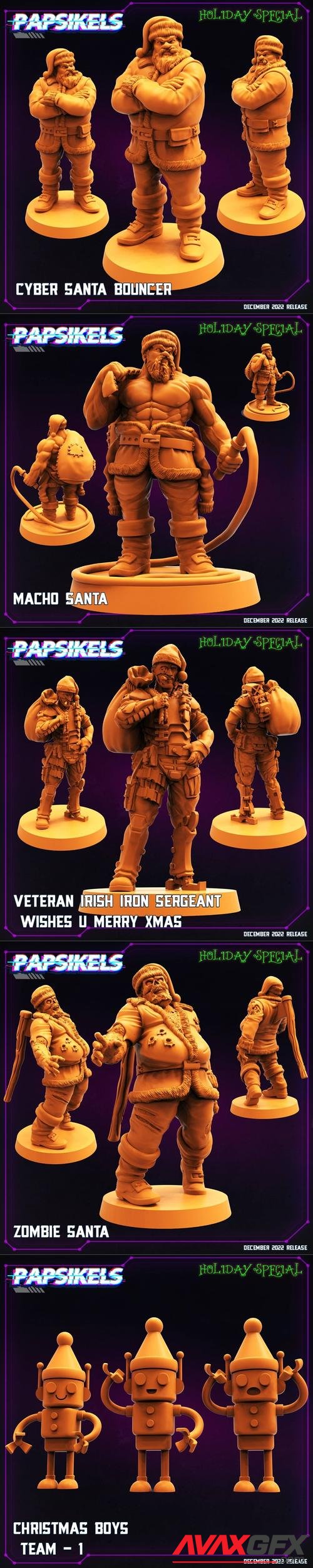 Papsikels Miniatures - XMAS Holiday Special December 2022 – 3D Print