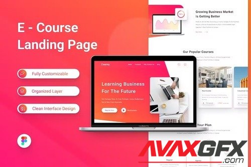 Coursy - Course Education Landing Page Figma 