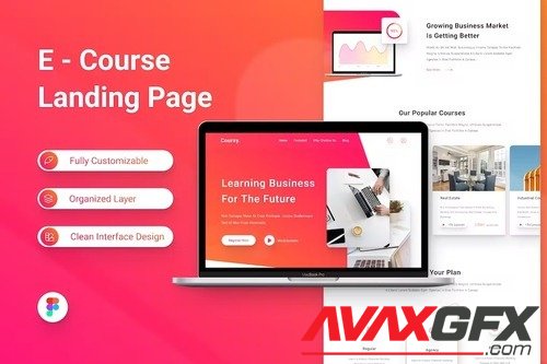 Coursy - Course Education Landing Page Figma