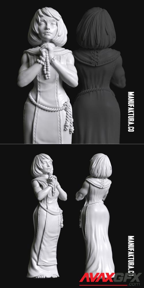 Devotion Series 01a - Gene-enhanced Female Battle Sister Praying – 3D Print
