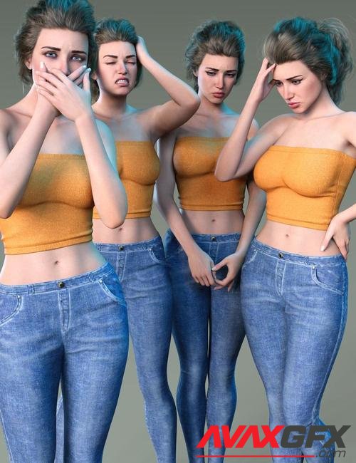 Z Negative Emotions Utility Pose Collection for Genesis 8 and 8.1