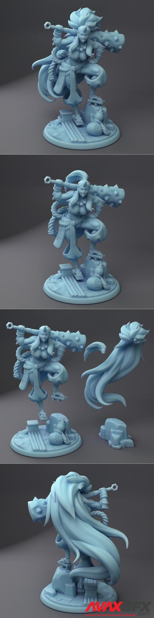 Twin Goddess Miniatures - Oni Barbarian and Pinup Version – 3D Print