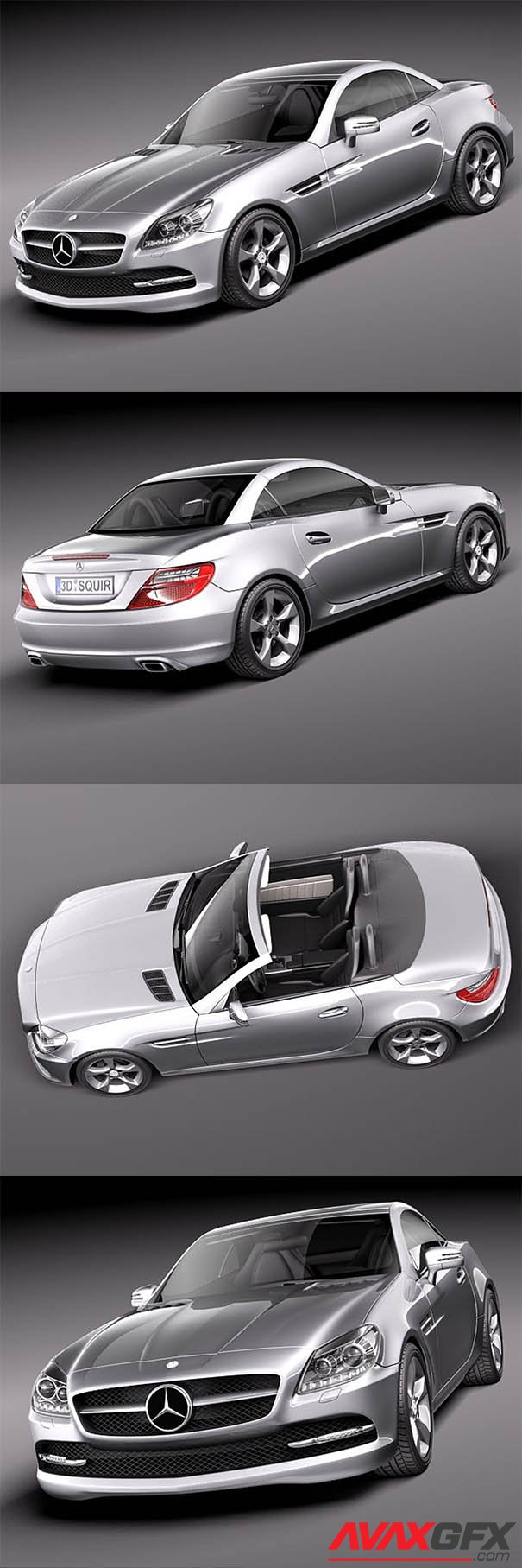 Mercedes Benz SLK 2012 3D Model