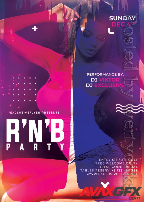 RNB Bash Psd Flyer Design