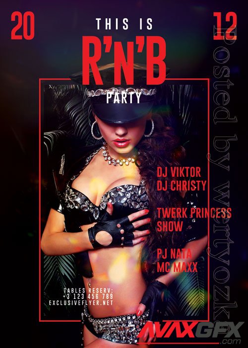 RNB Party Psd Flyer Design