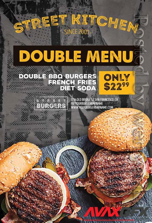 Burger Kitchen Psd Flyer Design