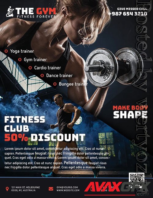 Gym Fitness Psd Flyer Design