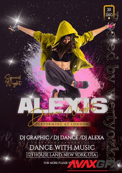 Alexis Dance Psd Party Flyer