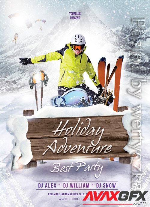 Holiday Adventure Psd Flyer Design