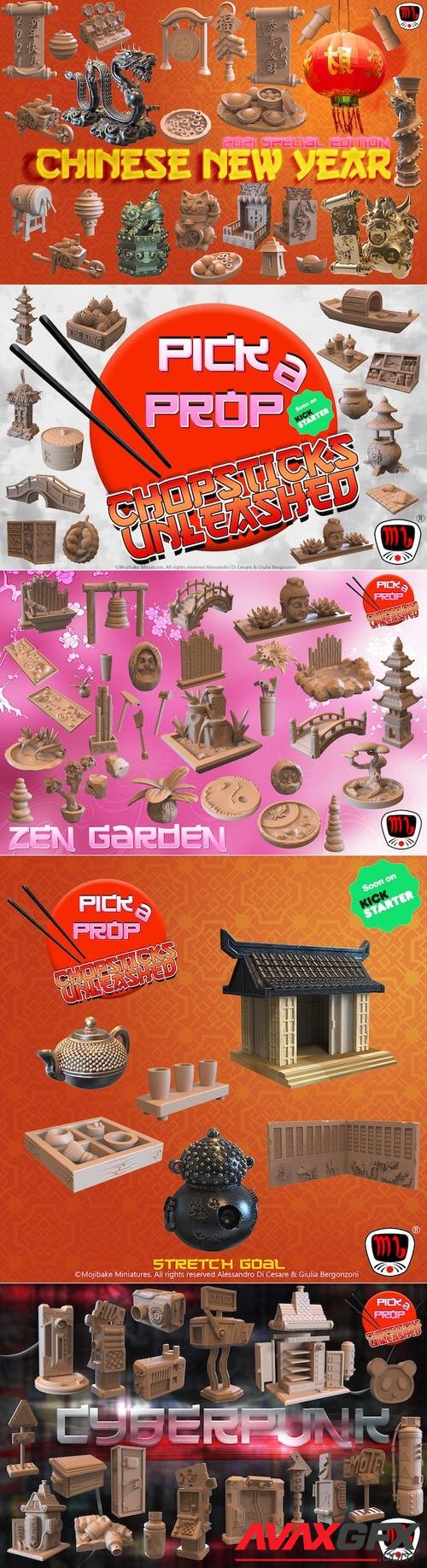 Pick  A Prop! Chopstick Unleashed! Chinese new year props Kickstarter – 3D Print