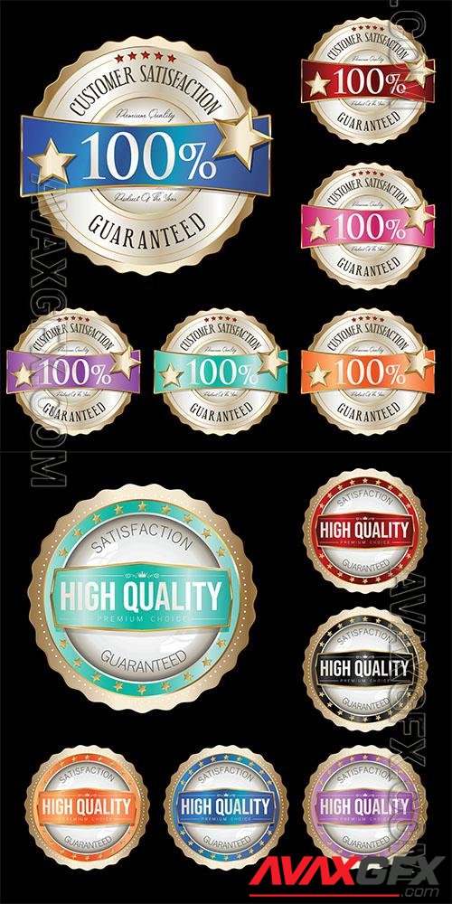 Vector collection multicolor badges