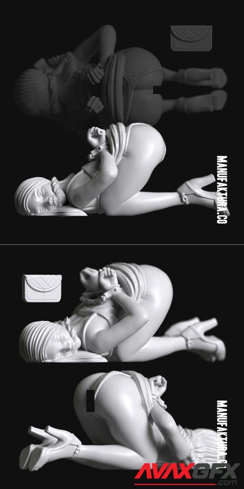 Sub Series 03 - Undressed and Bound Female Submissive – 3D Print