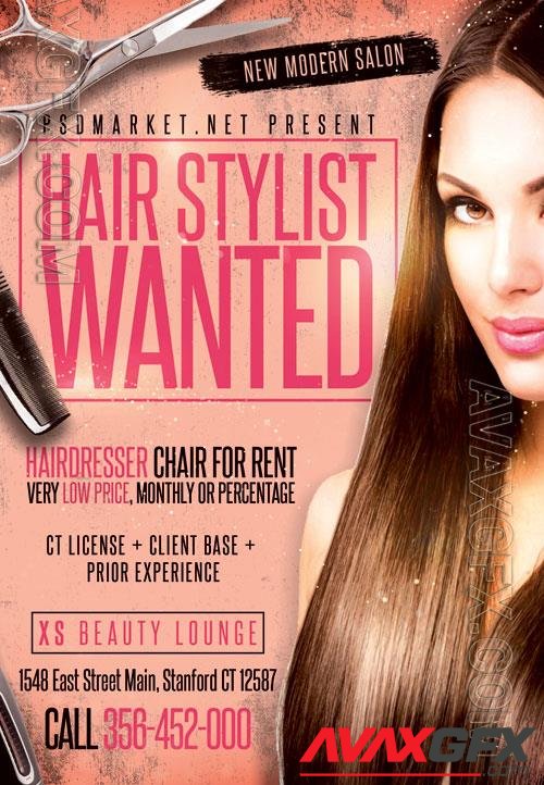 Psd hair flyer design