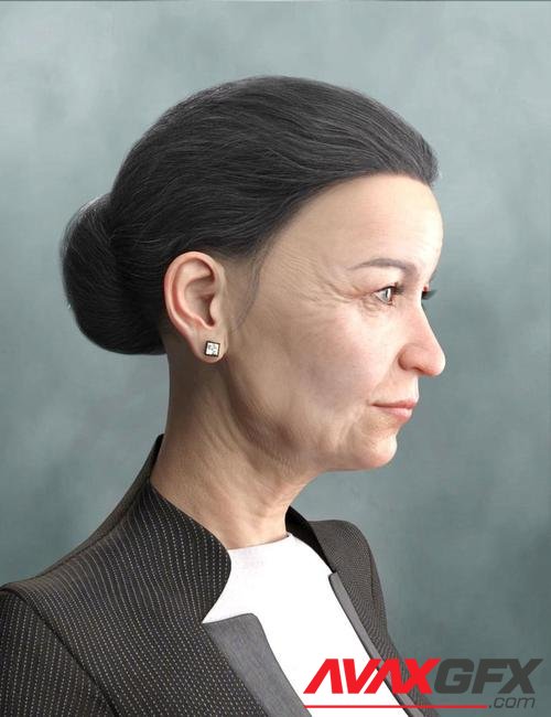 Elegant Bun Hair for Genesis 8 and Genesis 3 Female(s)