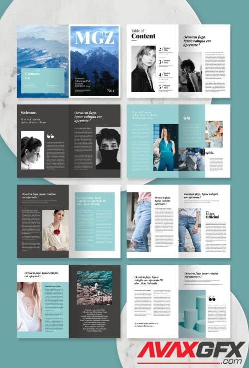 Adobestock - Magazine Brochure Layout 520881548