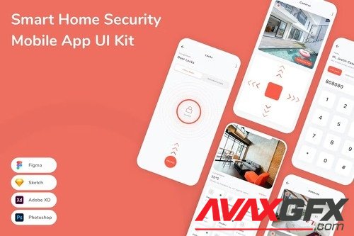 Smart Home Security Mobile App UI Kit 