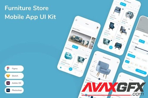 Furniture Store Mobile App UI Kit 