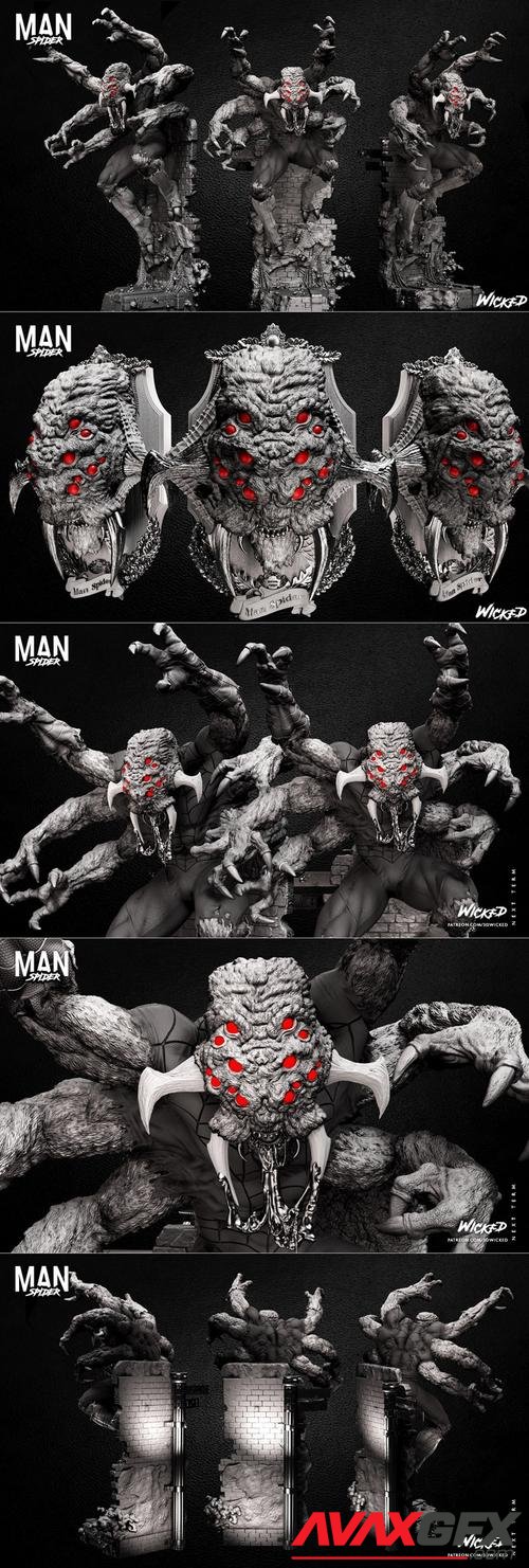 WICKED - Man Spider Statue and Bust – 3D Print